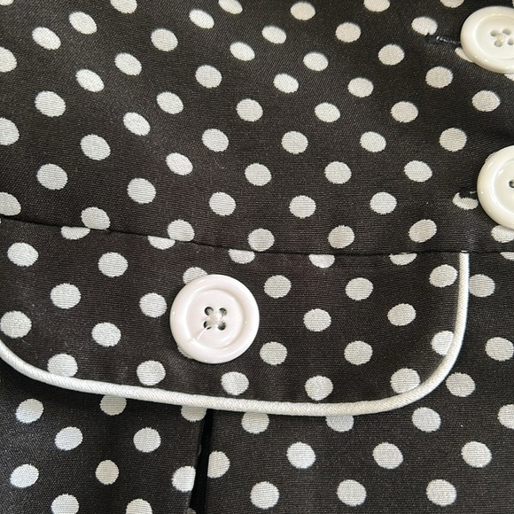 BONNIE Jean Black & White Polka Dot Coat Size 10 - Picture 5 of 12